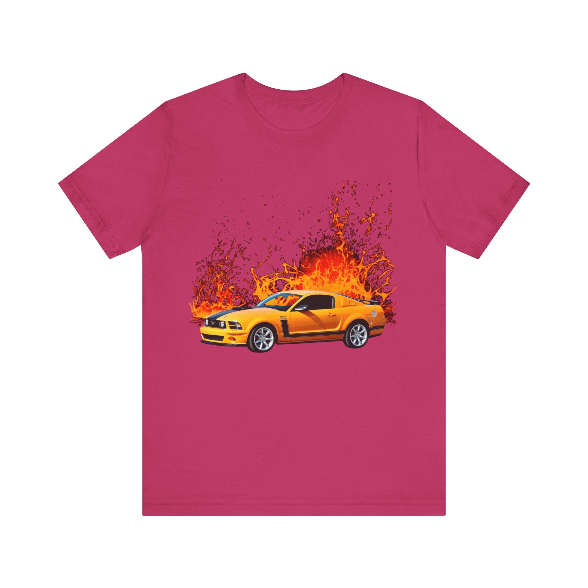 2007 Ford Boss Mustang in our lava series Short Sleeve Tee