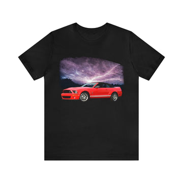 2008 Mustang GT 500 in our lightning series Short Sleeve Tee