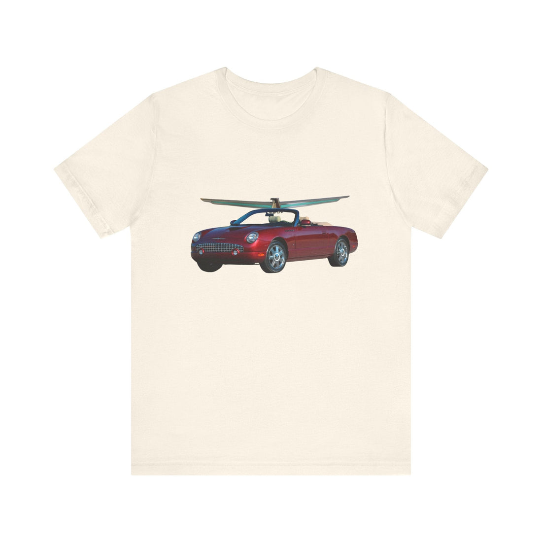 2004 Ford T-Bird Short Sleeve T-Shirt with classic car print on soft cotton fabric.