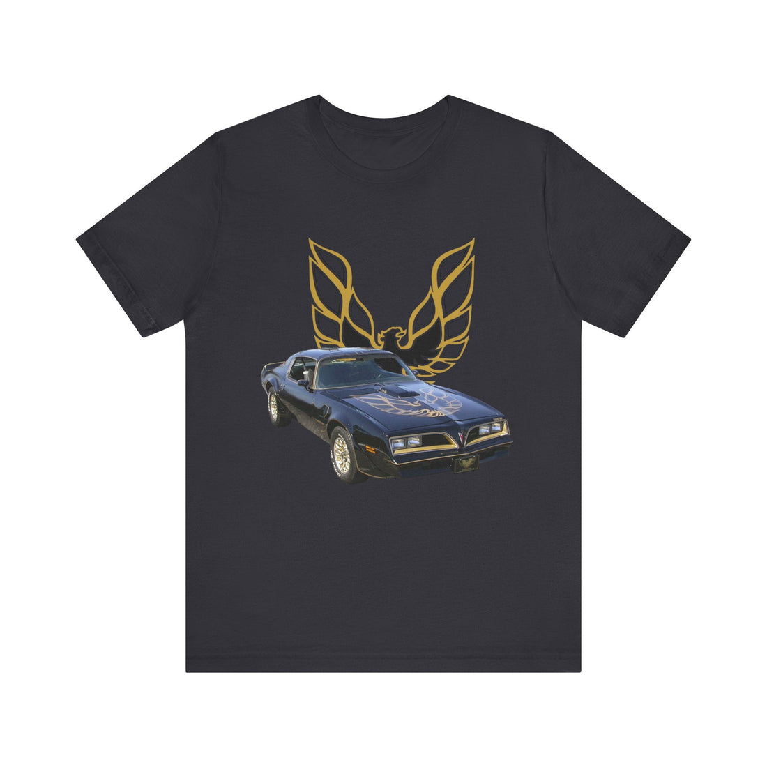 1977 "Bandit" Pontiac Firebird Trans AM short sleeve tee with vintage car graphic.