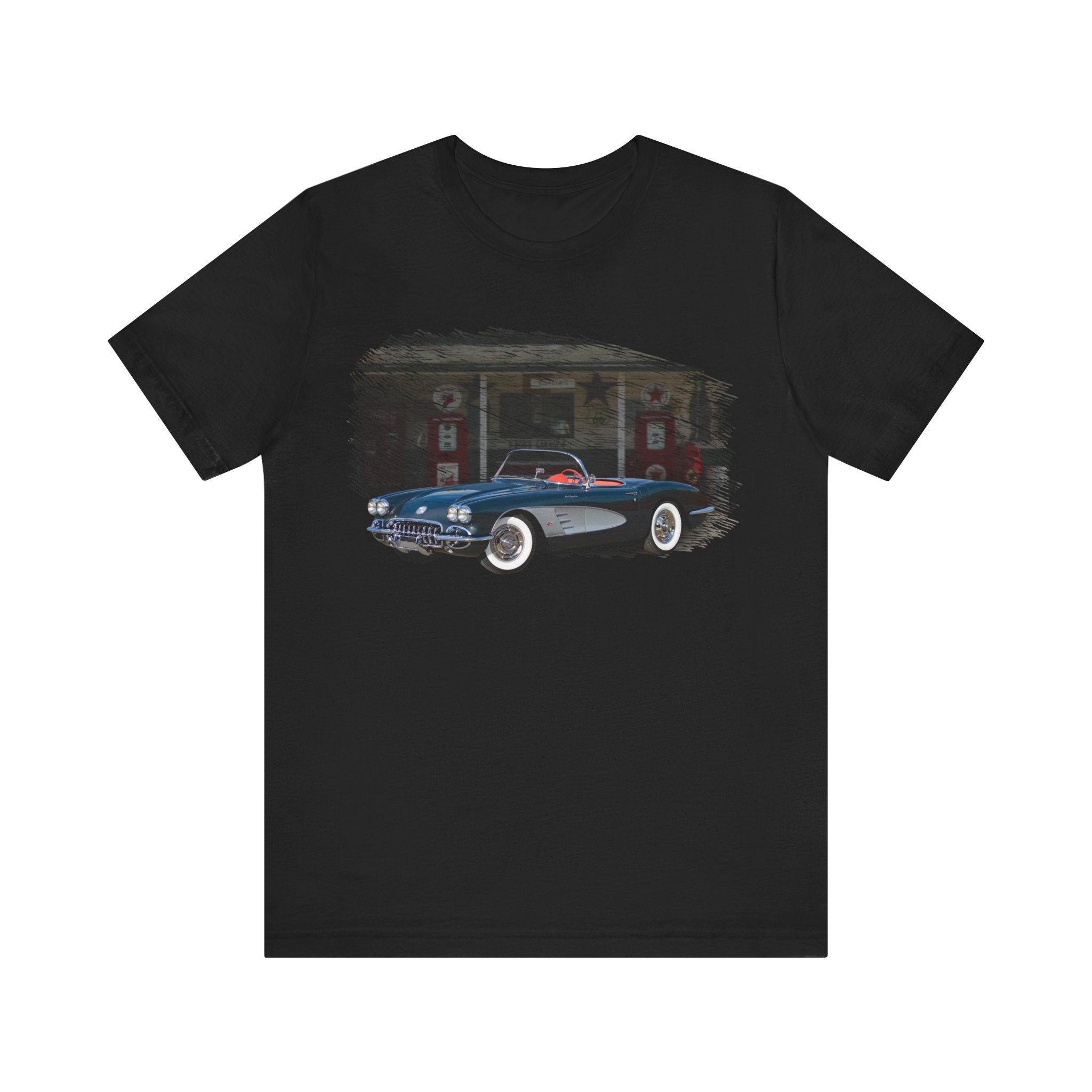 NEW 1958 Corvette in our filling station series Short Sleeve T-Shirt