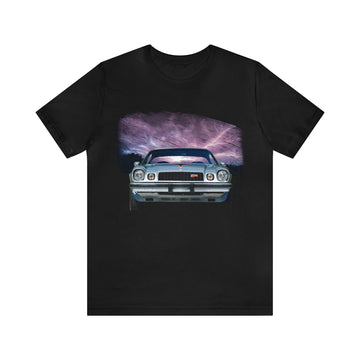 1977 Camaro Z28 in our lightning series Short Sleeve Tee