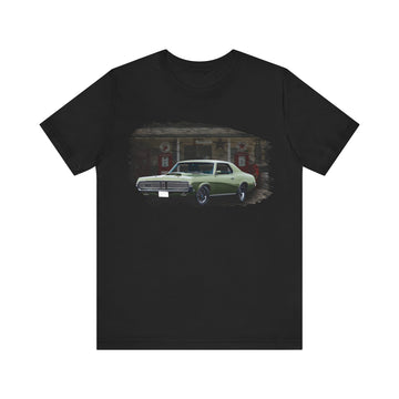 1969 Cougar in our filling station series Short Sleeve T-Shirt