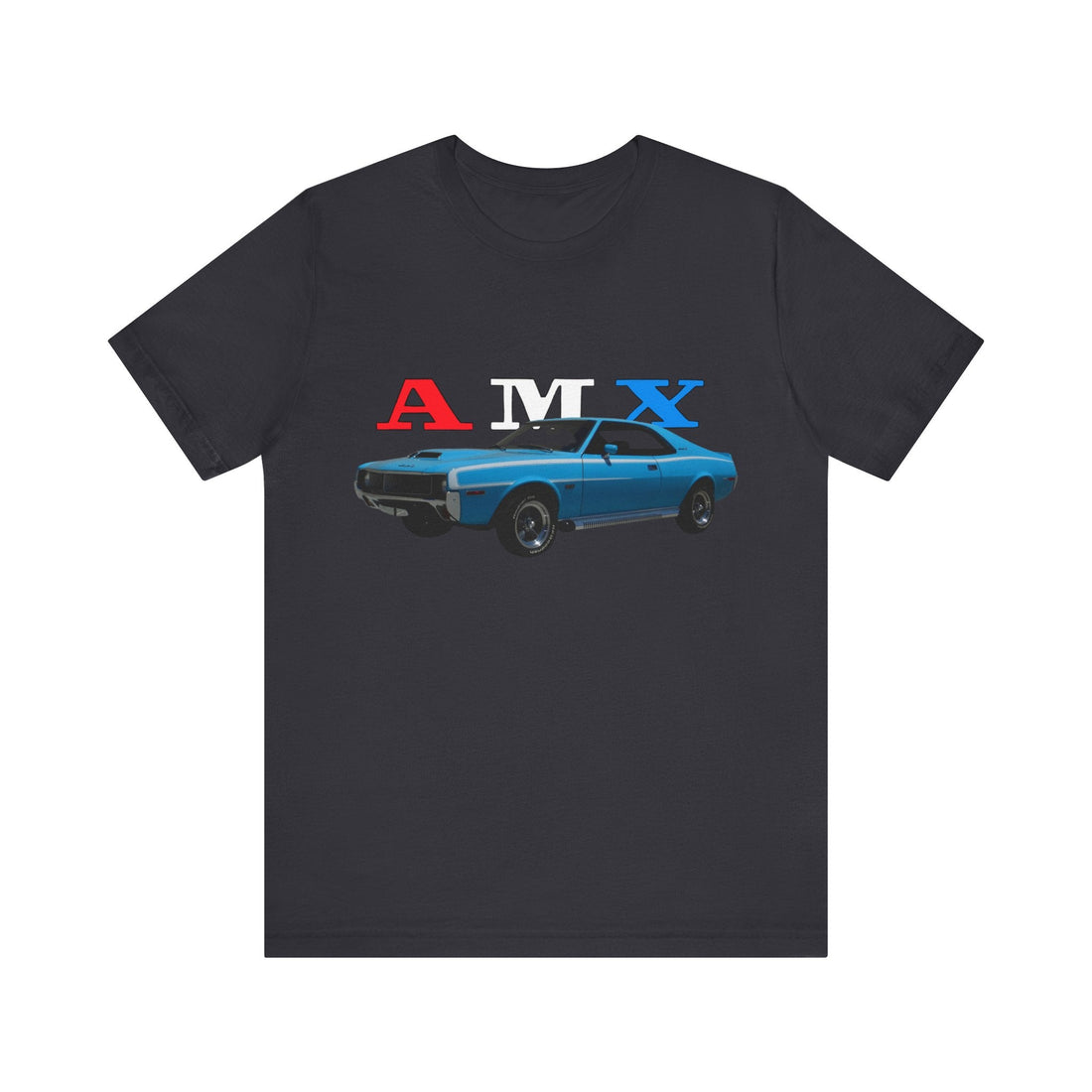 1970 AMX Short Sleeve Tee featuring classic car graphic on black background.