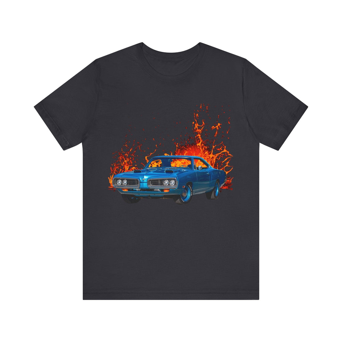 1970 Super Bee lava series short sleeve tee with vintage car graphic.
