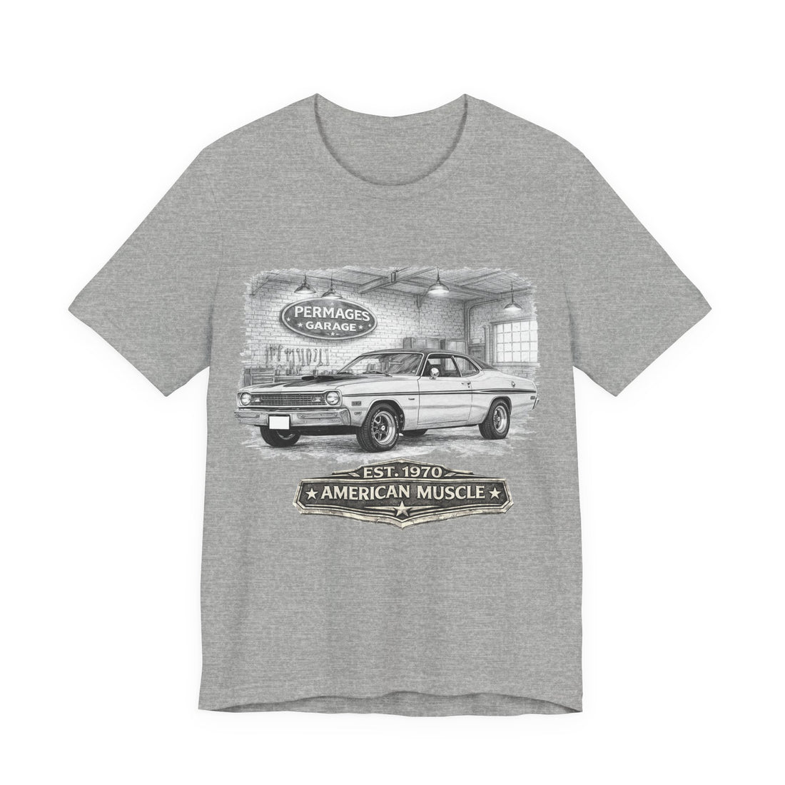 Garage Series – Its more than just a car!  Slightly Distressed 1970 Dodge Demon Garage Series T-Shirt
