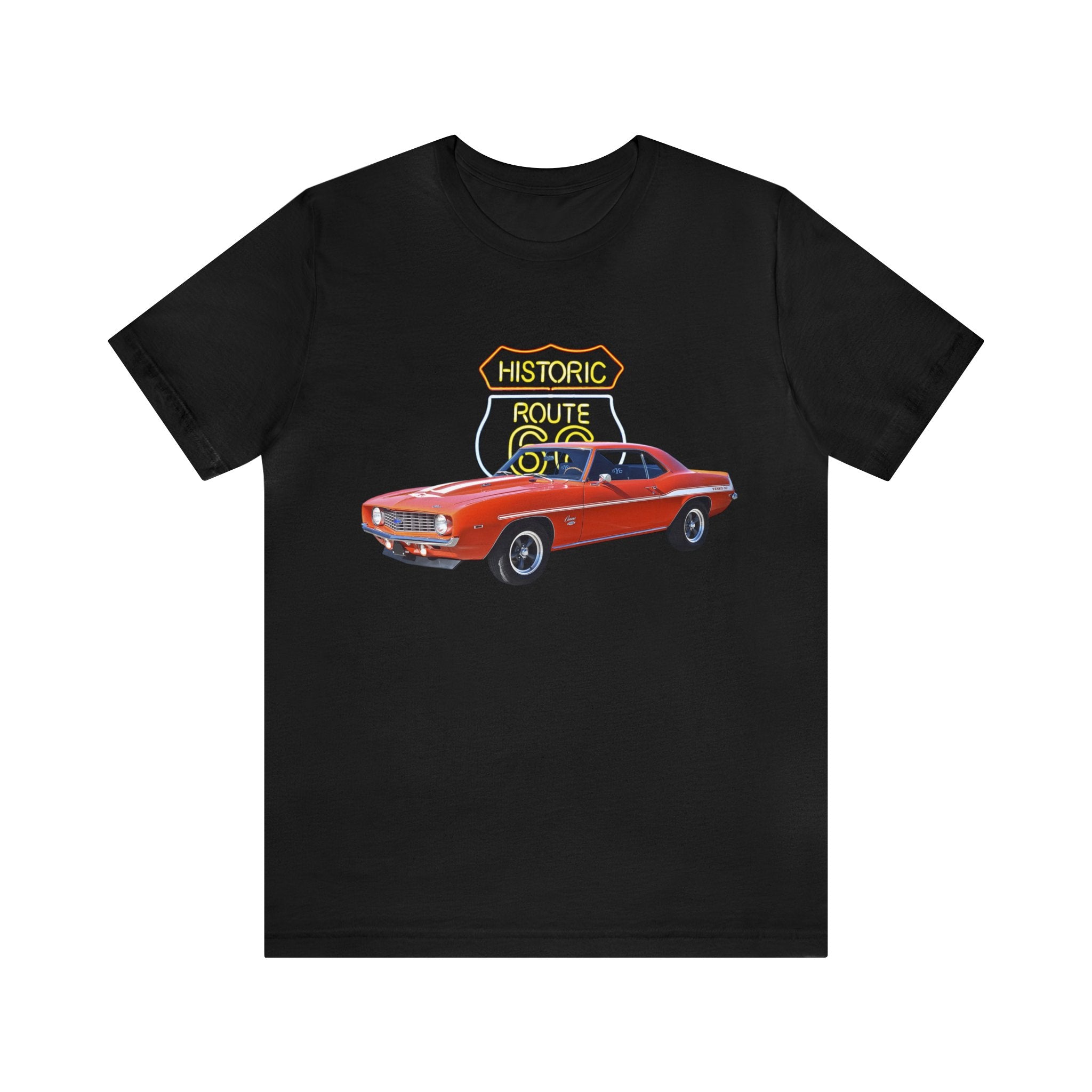 1969 Camaro in our route 66 series Short Sleeve Tee