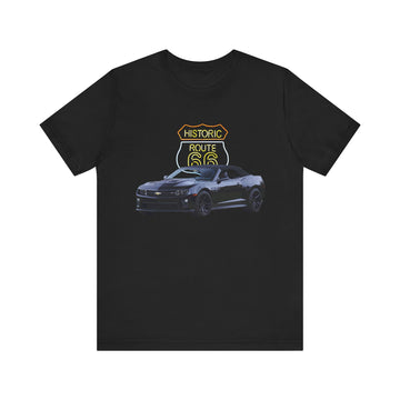 2013 Chevy Camaro in our Route 66 in the dark series Short Sleeve T-Shirt