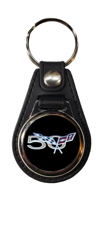 50th Anniversary  Corvette logo keychain!